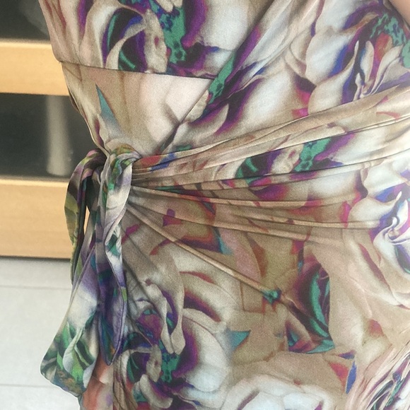 ETRO Y2K vintage rose abstract floral wrap dress, size 40 - Picture 7 of 16